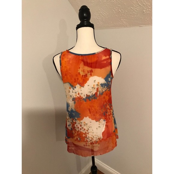 ANTHROPOLOGIE WESTON WEAR VISUAL LANGUAGE MULTI-COLOR TANK TOP - EXTRA SMALL - Picture 3 of 8